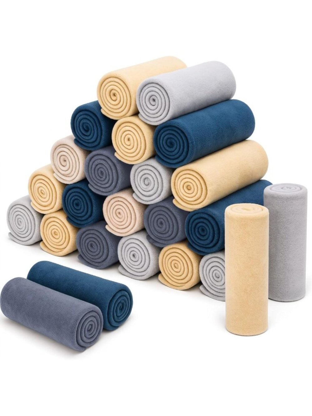 30 Soft Fleece Throw Blankets - Cozy 50x60 in, Perfect for Home & Travel